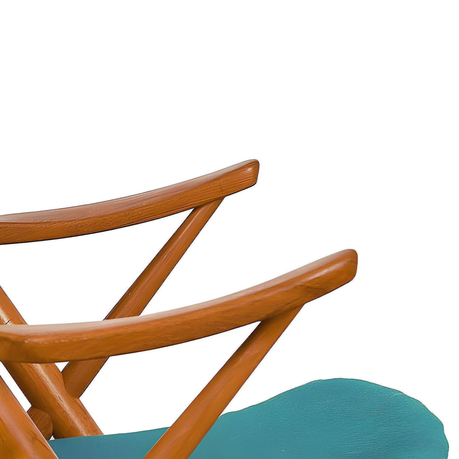 MCM Danish Modern Leather Seat Teak Rocking Chair by Frank Reenskaug for Bramin - 10