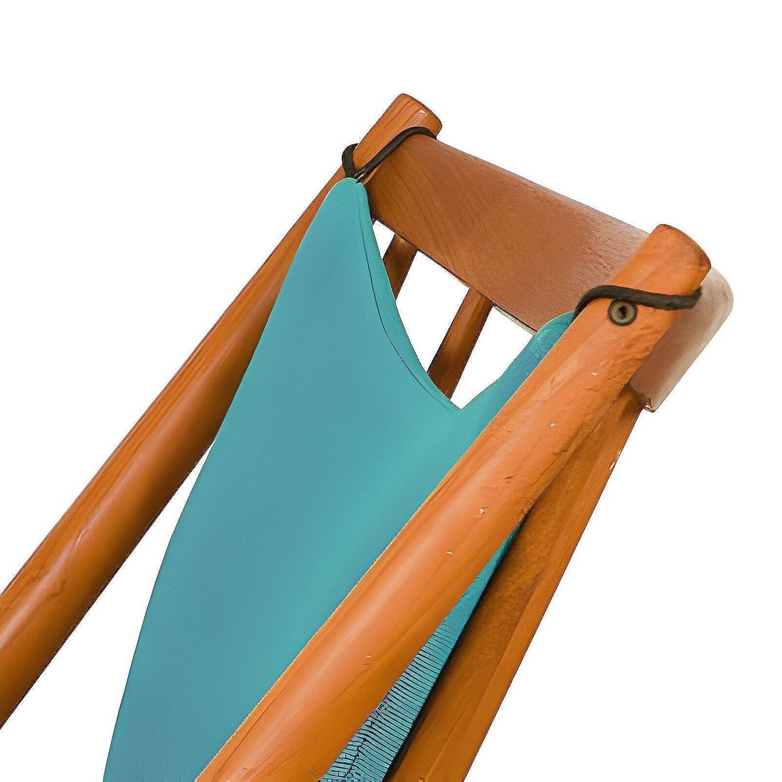 MCM Danish Modern Leather Seat Teak Rocking Chair by Frank Reenskaug for Bramin - 3