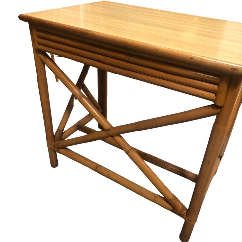 Restored Mid Century Rattan Dresser/Vanity Bedroom Set - 2