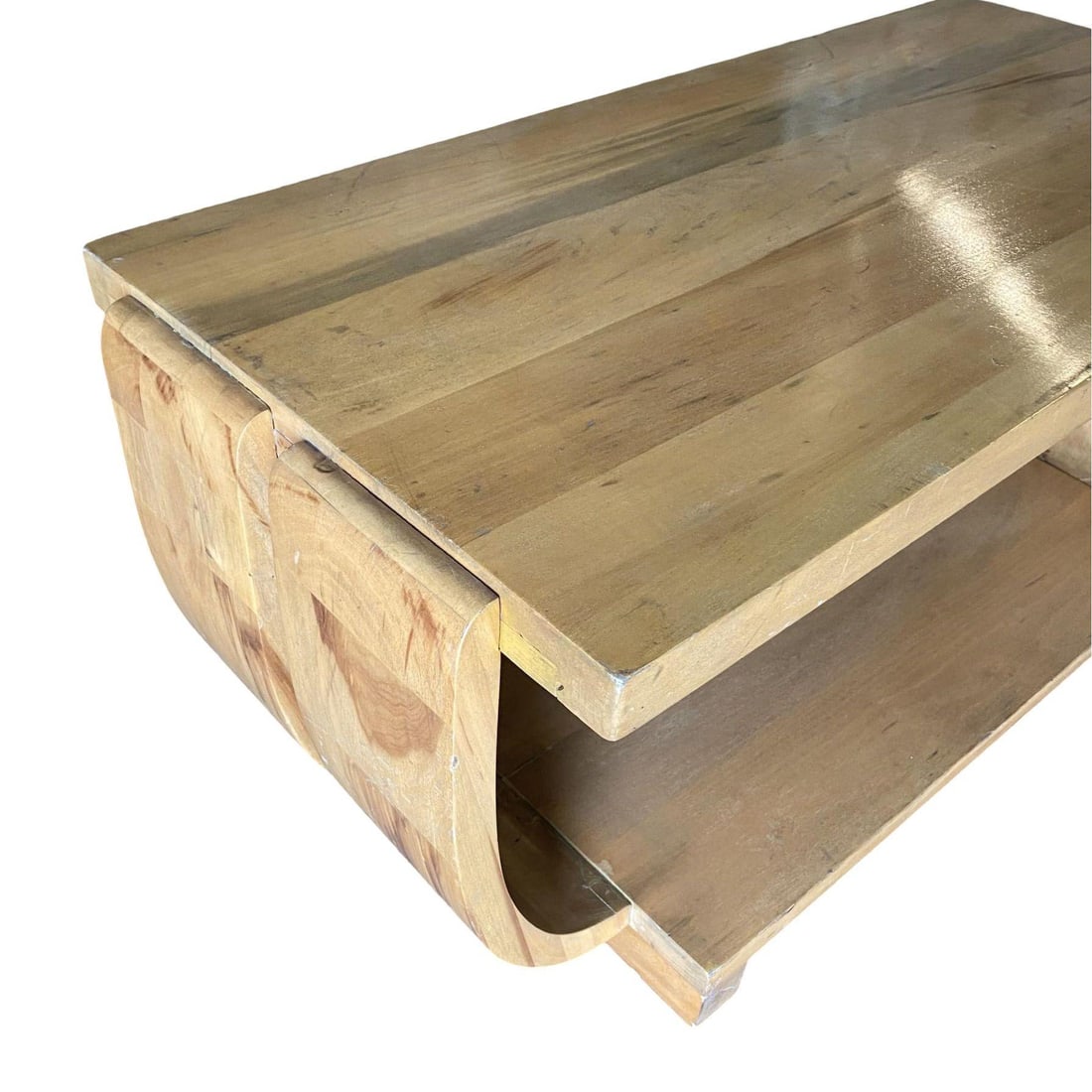 Streamline Art Deco Natural Stain Mahogany Coffee Table by Brown Saltman - 13