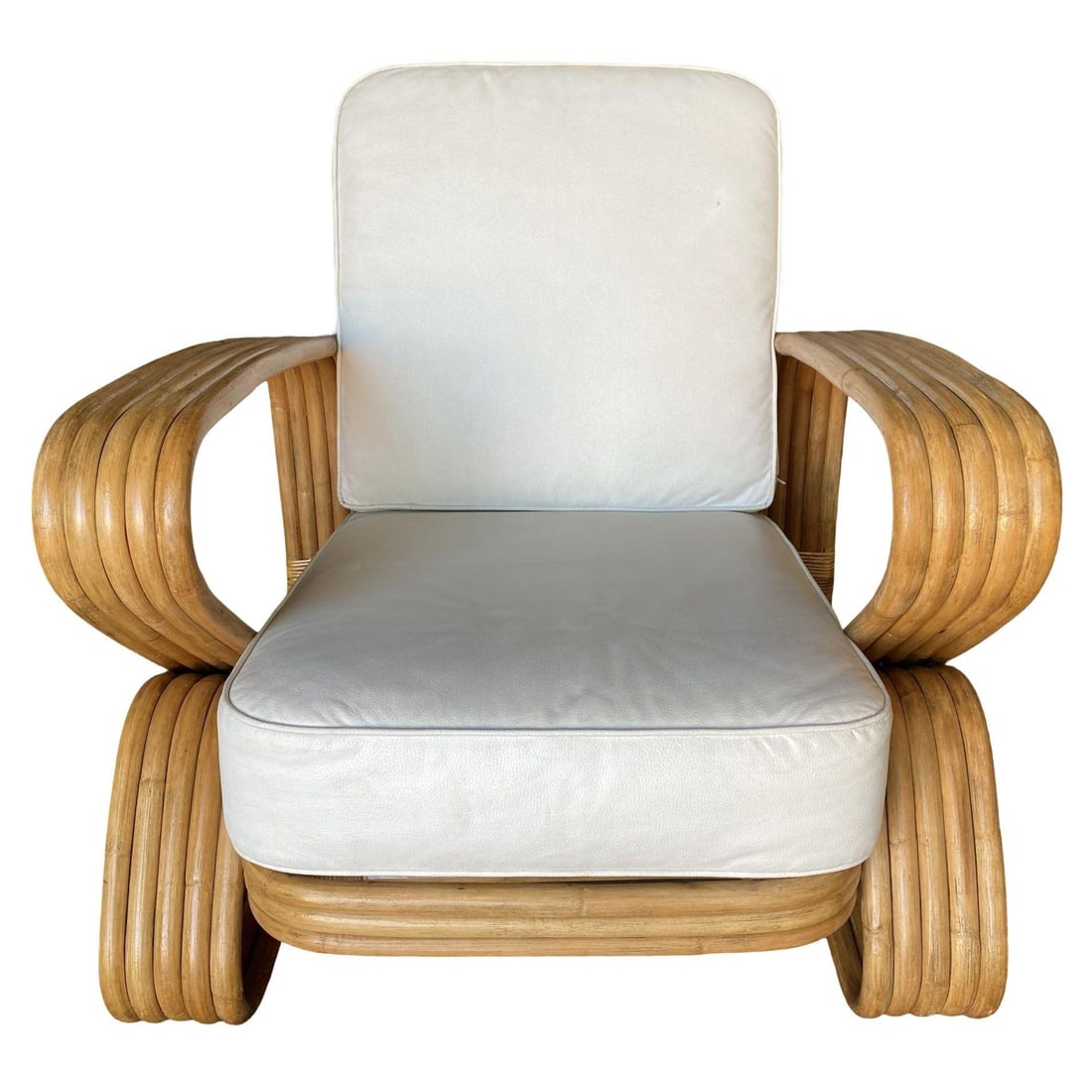 Restored 5-Strand 'Double Triangle' Lounge Chair W/ Floating Seat - 2