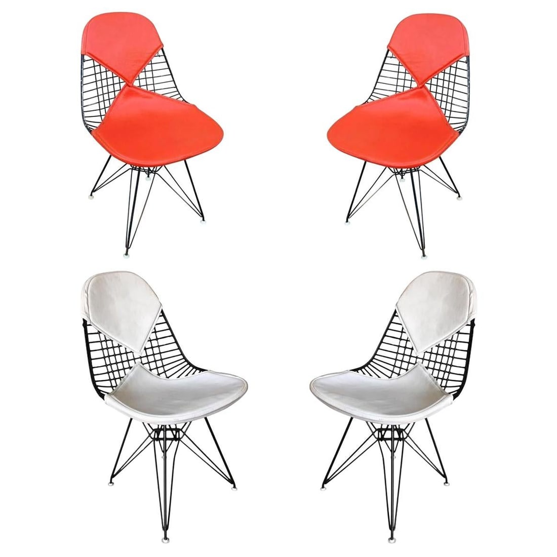 Charles Eames Orange DKR Bikini Chair for Herman Miller, Set of Four - 7