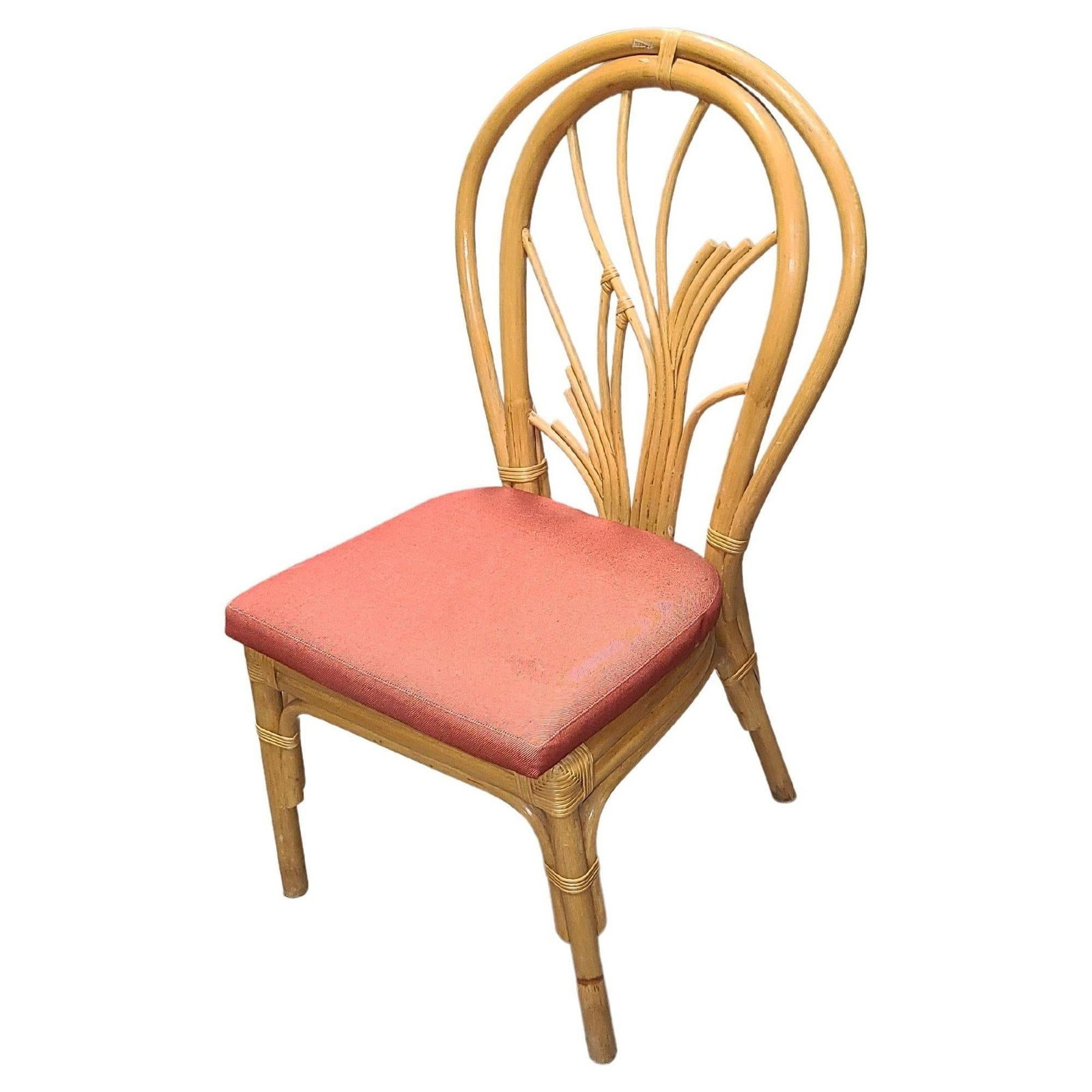 Restored Bent "Palm" Rattan Dining Side Chair, Set of 6 - 4