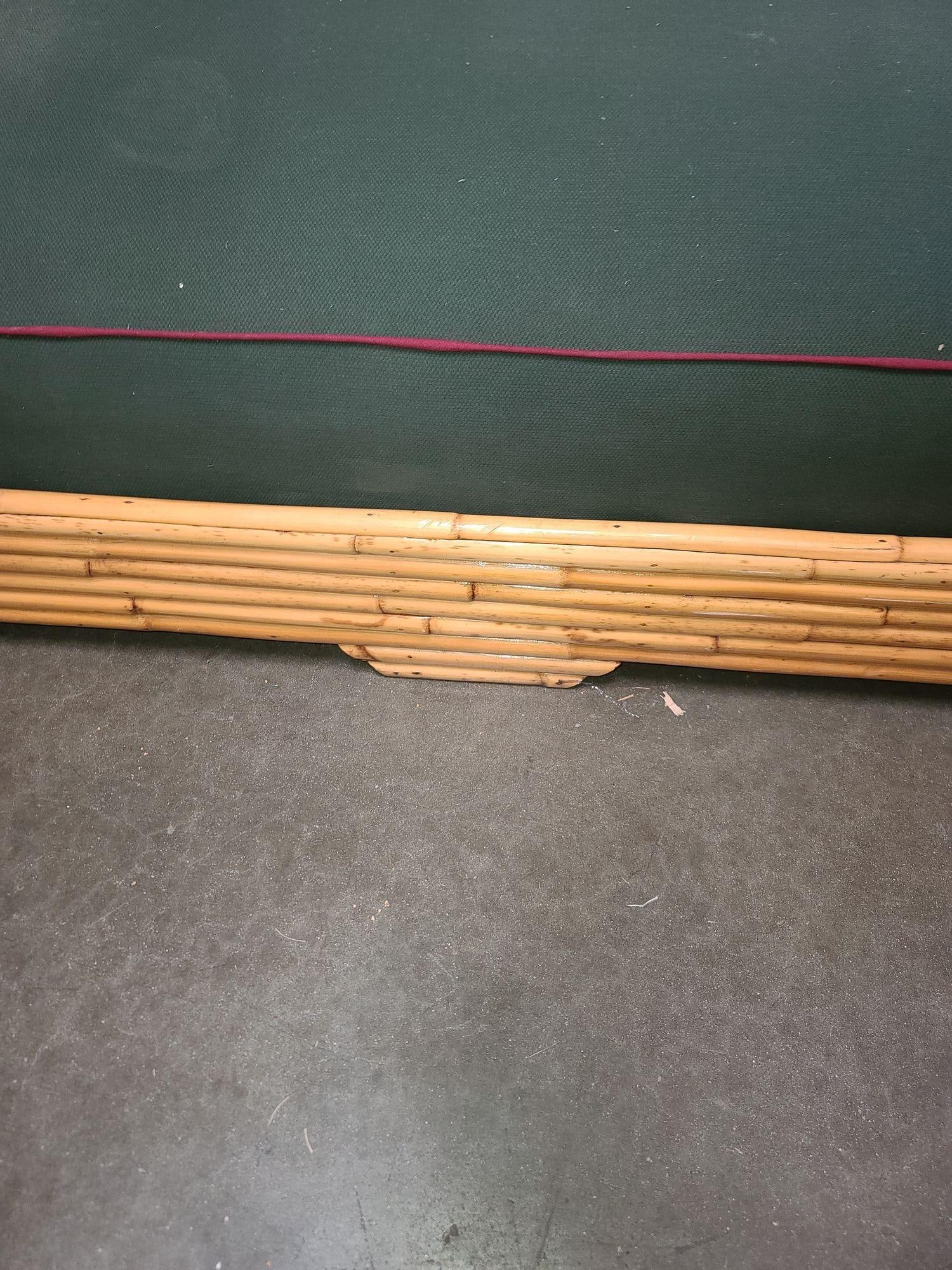 Restored Mid-Century Stacked Rattan Sofa Daybed - 20