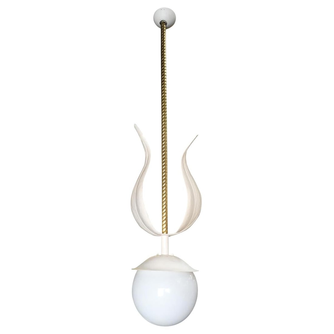 Art Deco Grand Hollywood Theater Palm Leaf Ceiling Pendant - 7