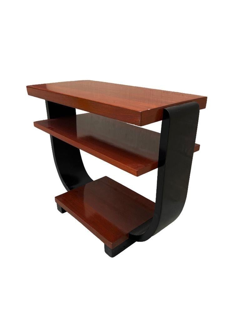 Two-Tone Geometric Art Deco Side Table by Gilbert Rohde for Brown Saltman - 4