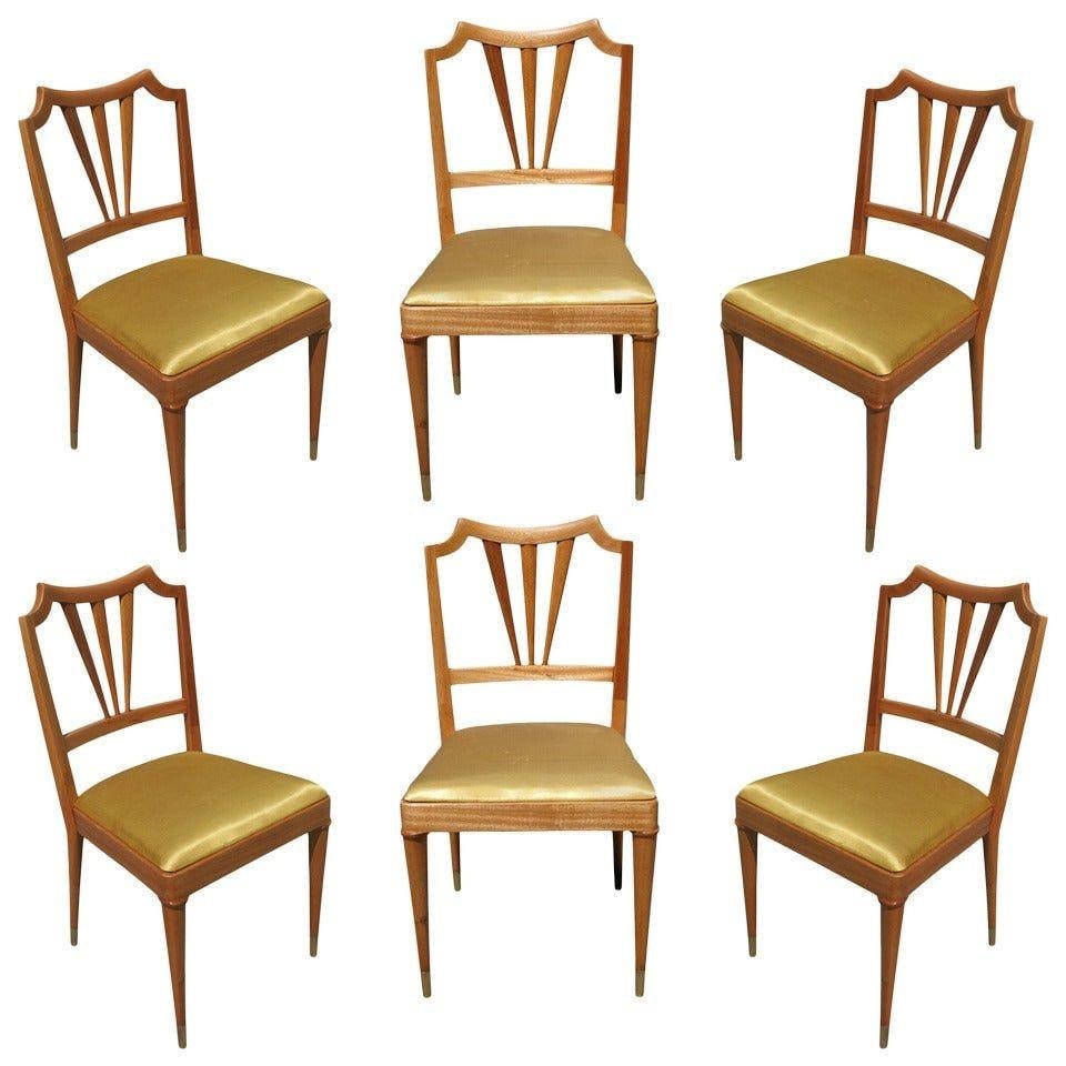Formal Mid-Century Dining Chair Set of Six - 2