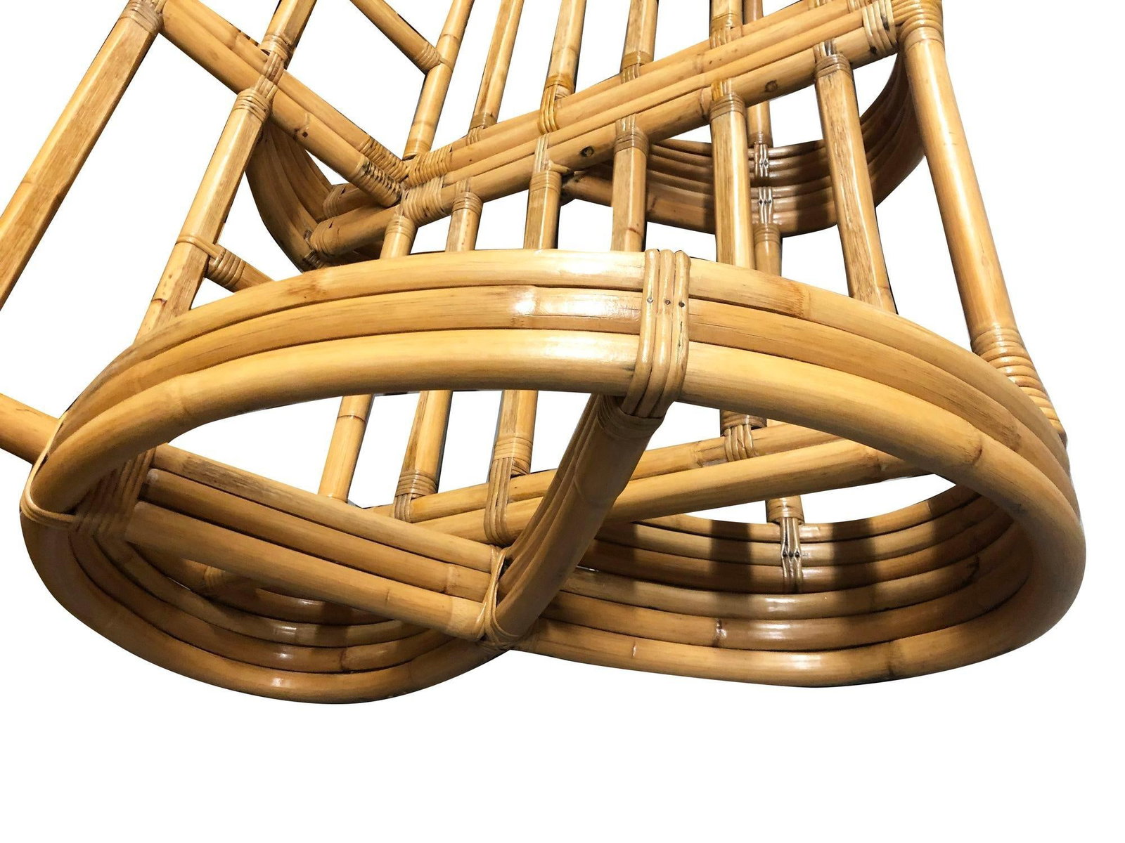 Restored Mid-century Rattan 3-Strand Full Pretzel 3-Seat Sectional Sofa - 19