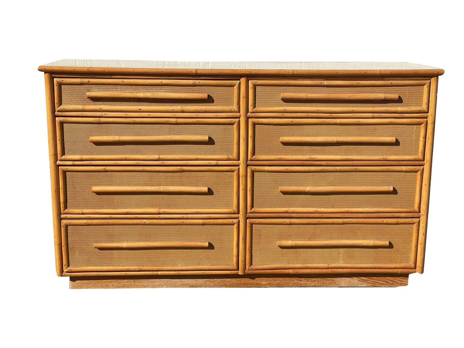 Restored Mid-century Rattan & Wicker Dresser by Mengel Furniture - 18