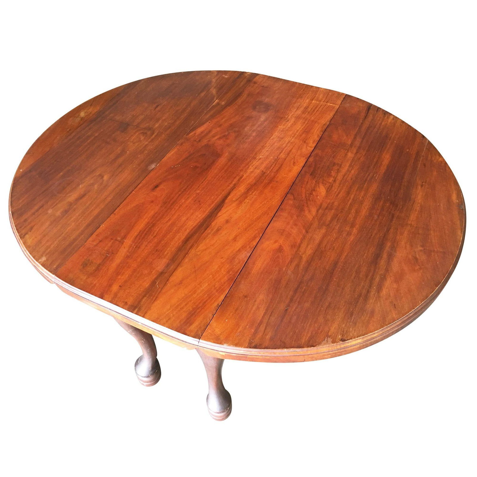 Antique Drop Leaf French Country Mahogany Table - 12