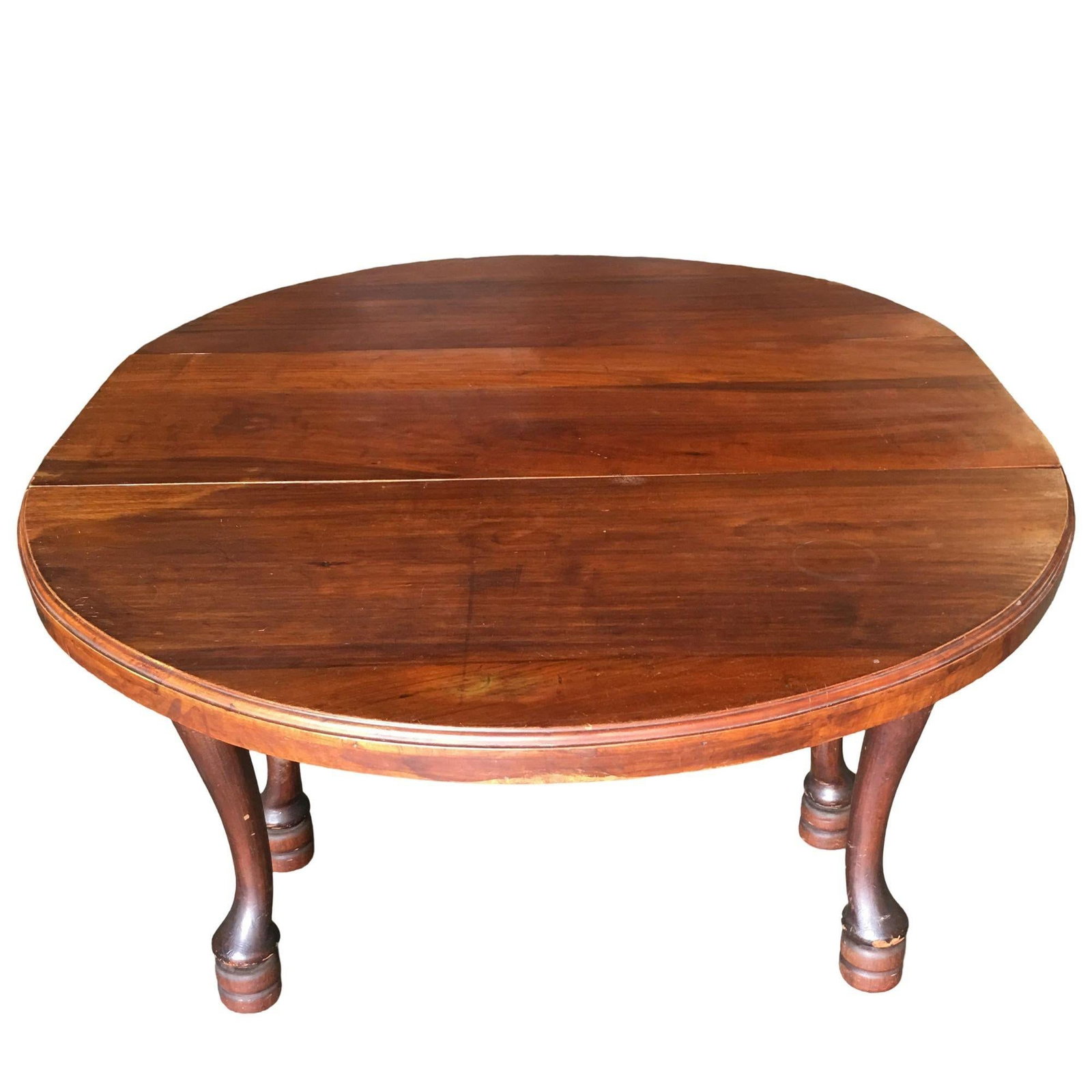 Antique Drop Leaf French Country Mahogany Table - 14