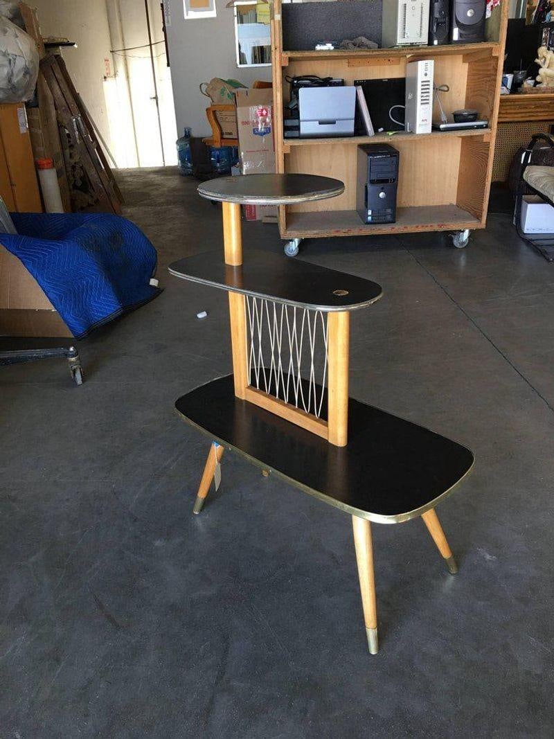 1950s Three-Tier Midcentury String Art Center Side Tables, Set of 3 - 2