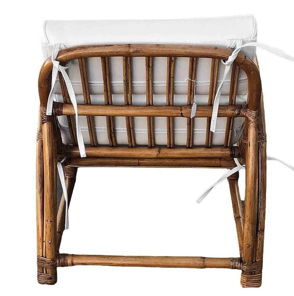 Restored Two-Strand "Half Moon" Rattan Cup Seat Chaise Lounge - 11