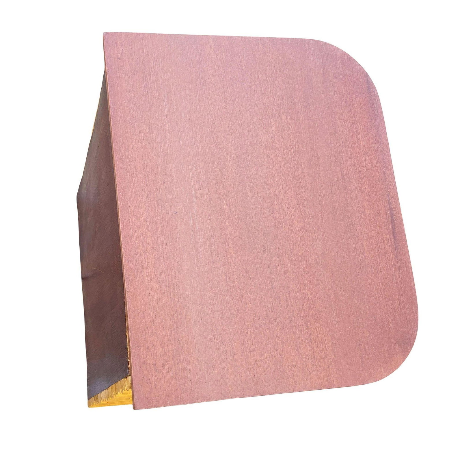 Restored Streamline Art Deco Stacked Rattan Bedside Table W/ Mahogany Top, Cubby - 6