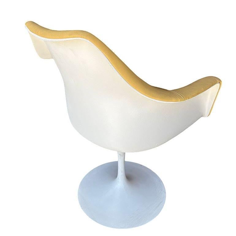 Eero Saarinen Yellow Leather Tulip Arm Chair Pedestal Collection by Knoll - 6
