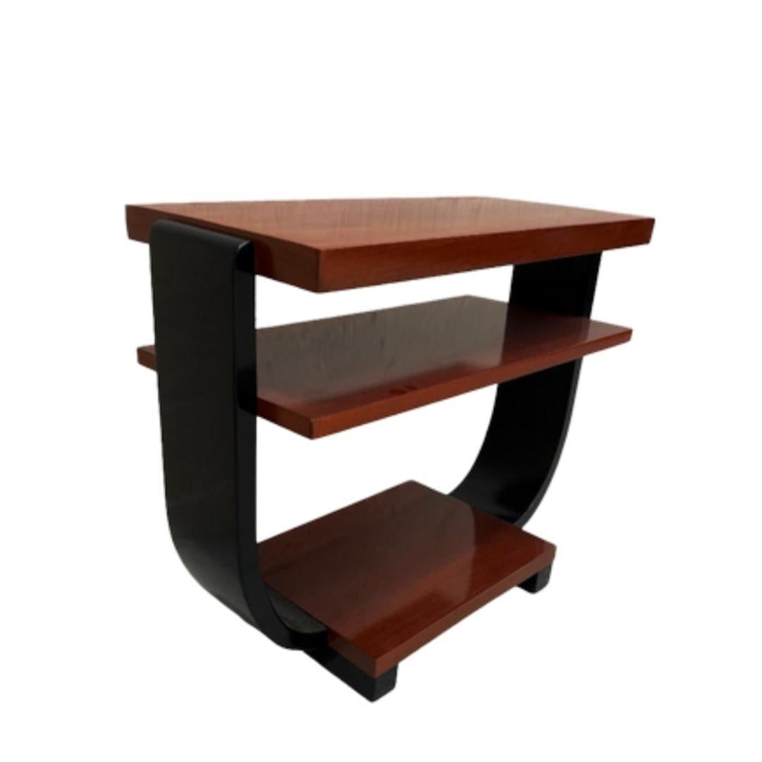 Art Deco Two-Tone Geometric Side Tables by Gilbert Rohde for Brown Saltman, Pair - 4