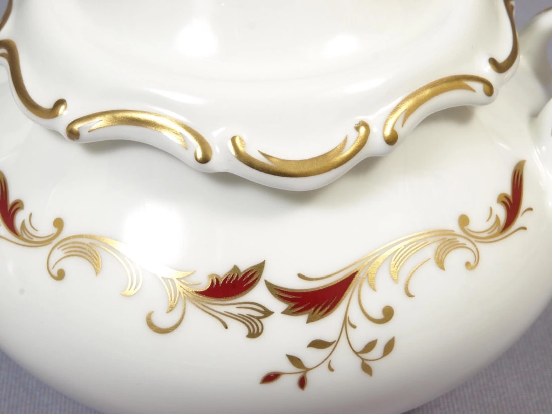 ROYAL DOULTON STRASBOURG Creamer Milk Jug Covered Sugar Bowl SET H4958 England - 3