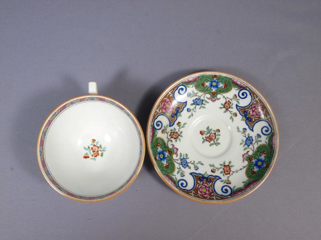 MINTON B157 ANTIQUE Older Coffee Tea cup Saucer Set Floral Imari - 3