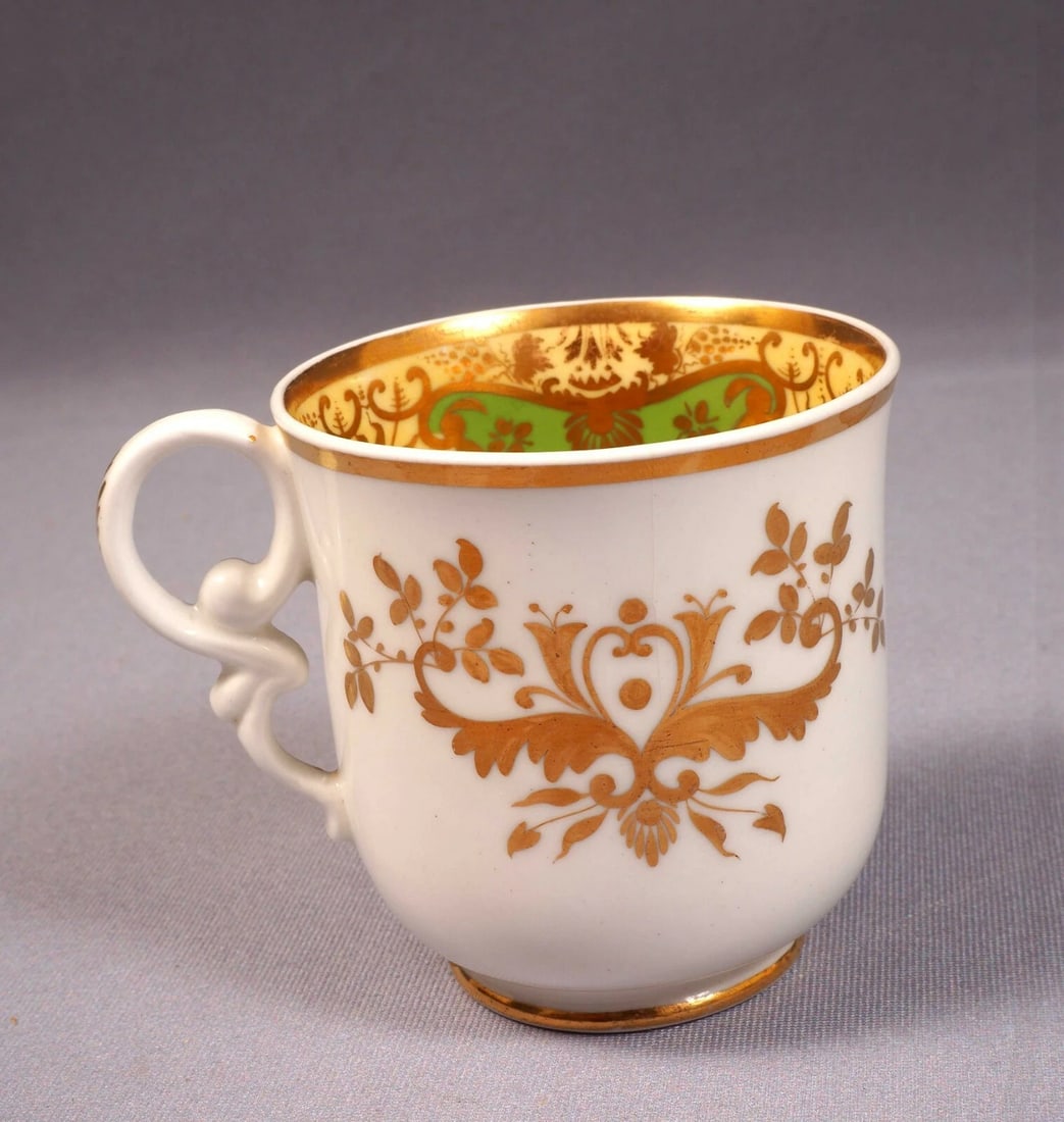Antique 1813 - 1830 Copeland Spode Coffee Tea Cup Mug Espresso Green England - 2