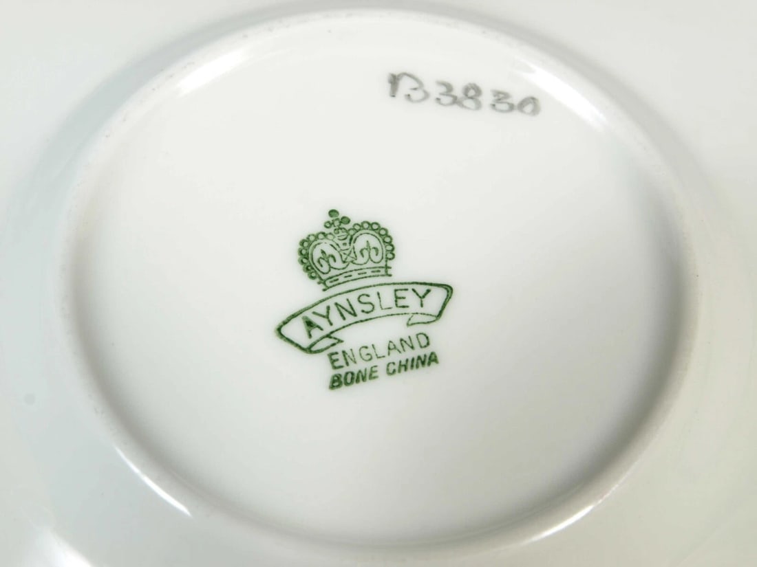 Aynsley SANDRINGHAM Gold Encrusted Coffee Espresso Cup Saucer Set 3830 England - 5