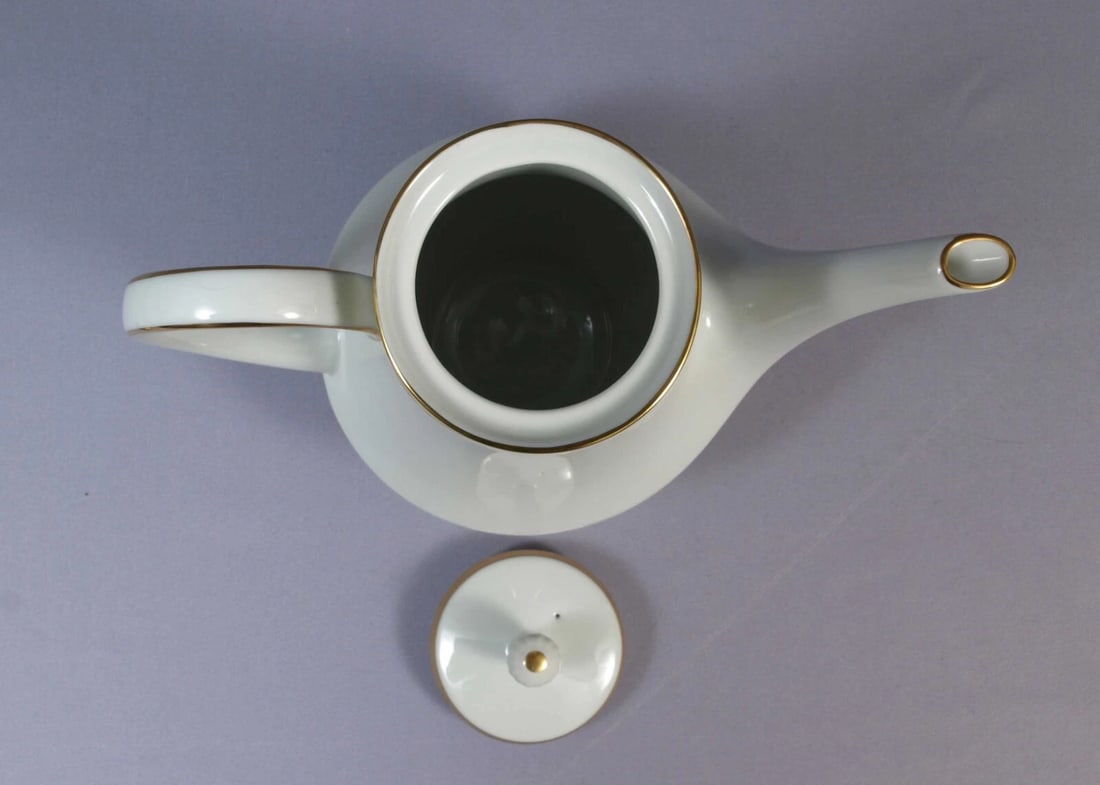 NORITAKE ASTORIA Coffee Cocoa Teapot Cups Saucers Cream - 3