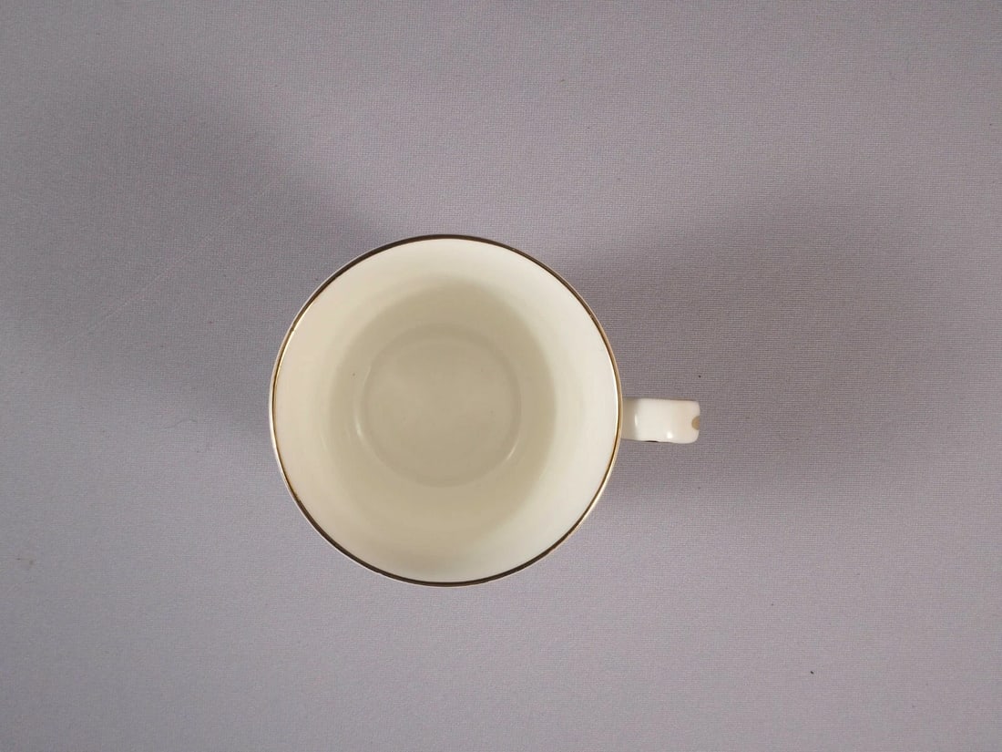 Royal Albert JUBILEE ROSE TALL COFFEE TEA MUG Classy Gold White Blue - 2