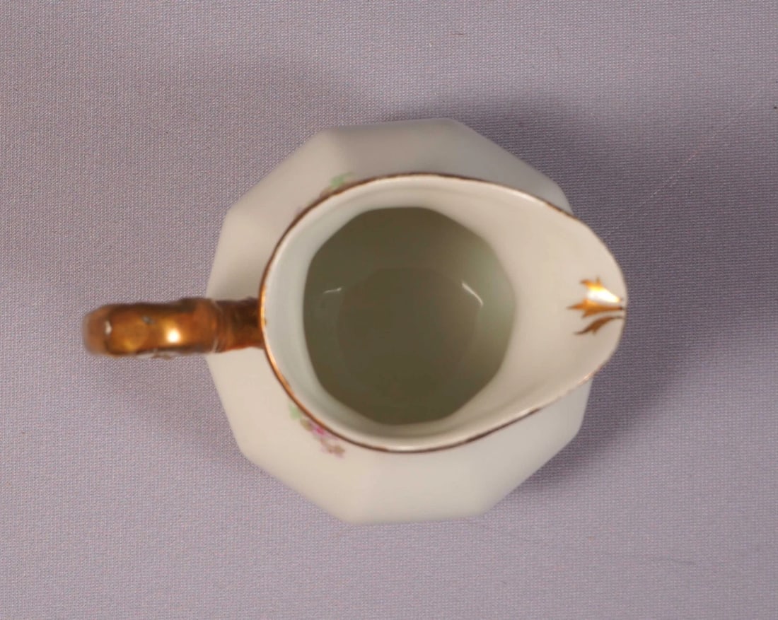 BRIDAL WREATH Rose Limoges France Bawo Dotter Elite Milk Jug Cream Creamer Pot - 3