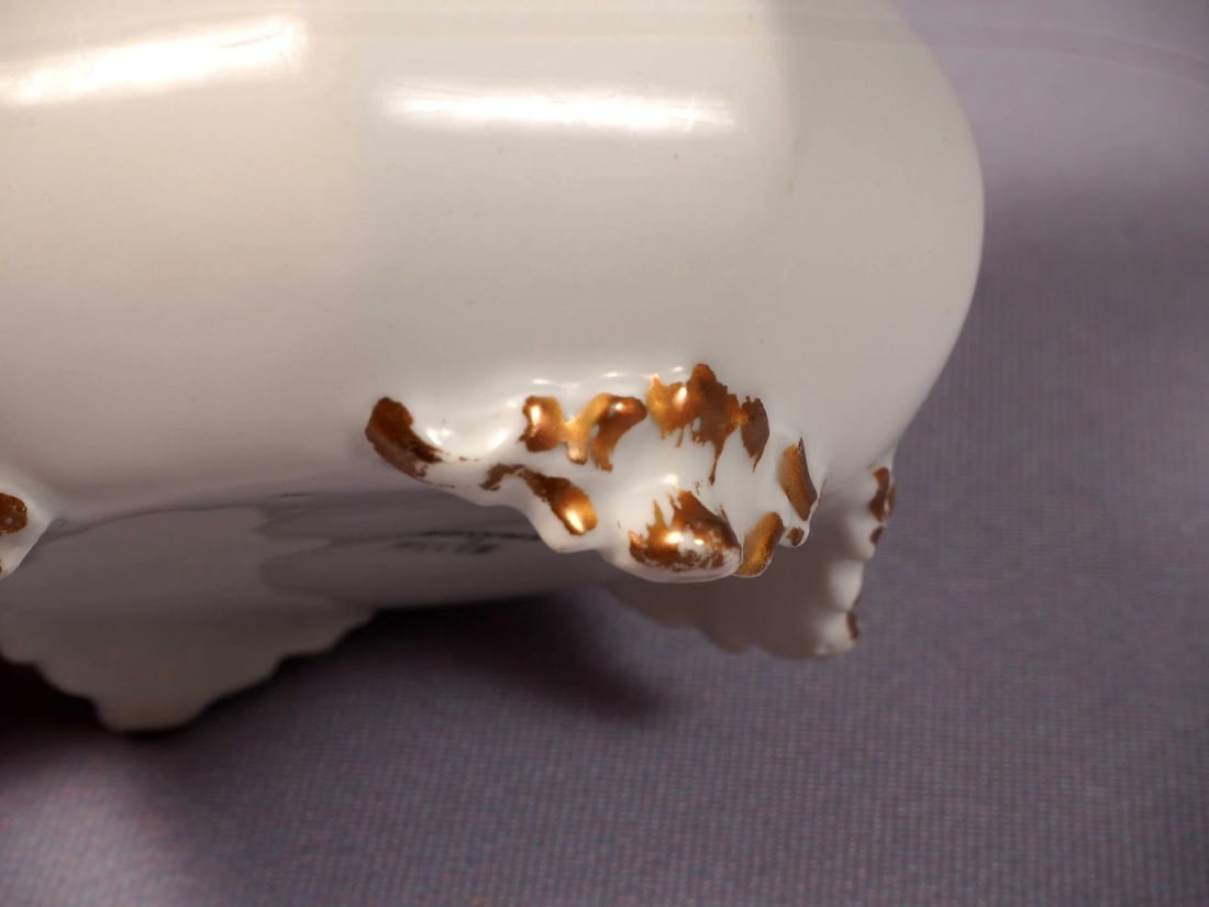 BRIDAL WREATH Rose Limoges France Bawo Dotter Elite Milk Jug Cream Creamer Pot - 4