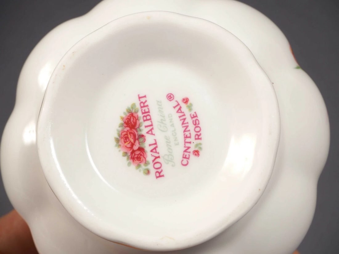 Royal Albert Centennial Rose Creamer Milk Jug Open Sugar Bowl SET Red England - 2