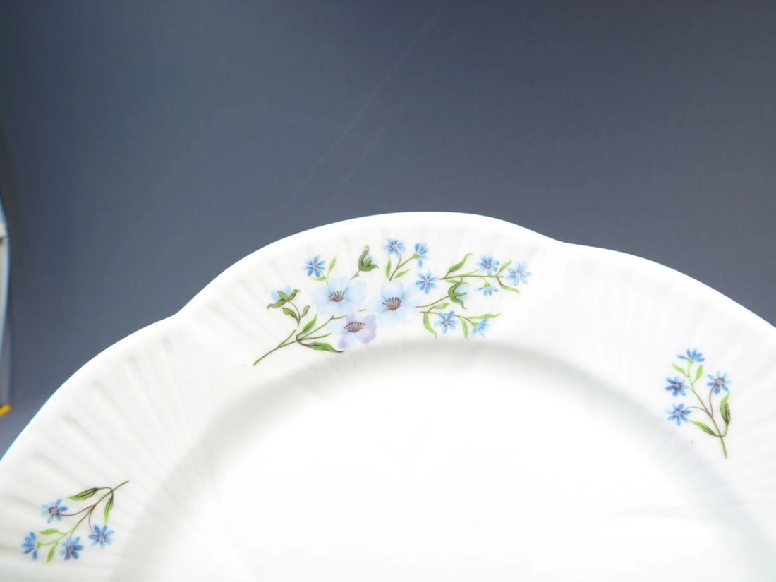 Shelley Blue Rock Dainty Shape Tea Coffee Cup Saucer Plate TRIO 272101 - 4