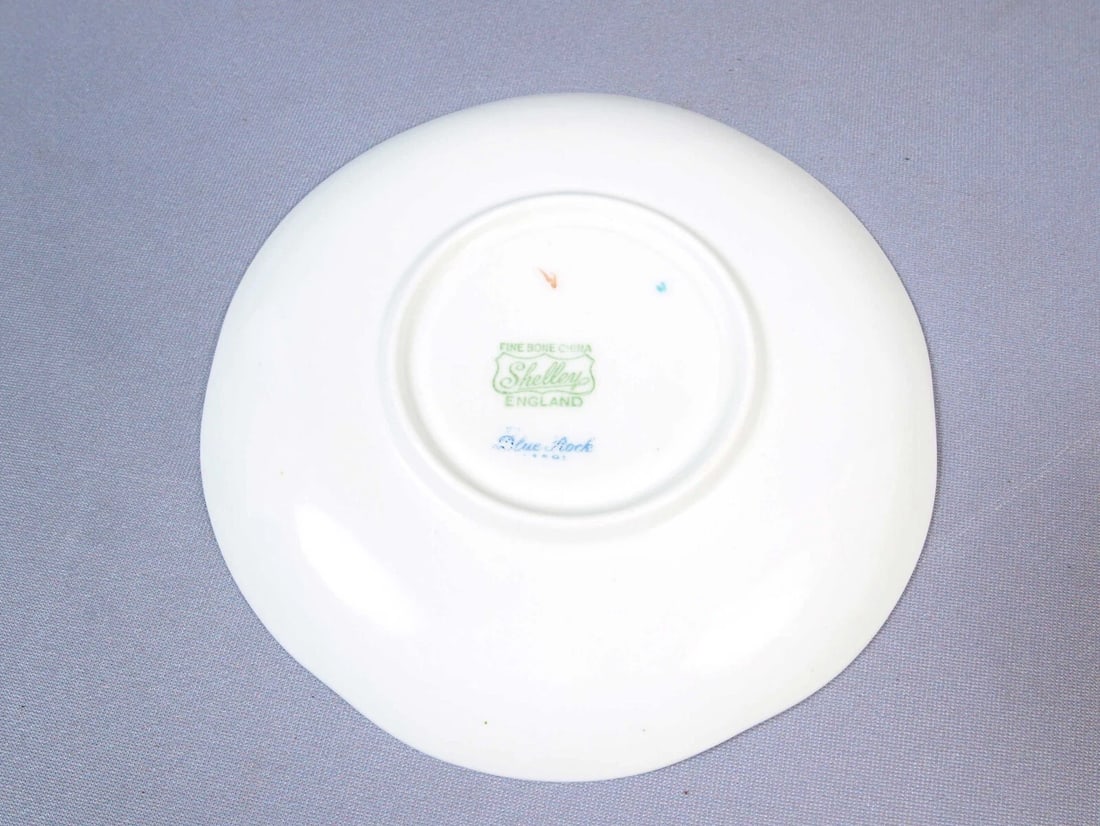 Shelley Blue Rock Dainty Shape Tea Coffee Cup Saucer Plate TRIO 272101 - 5