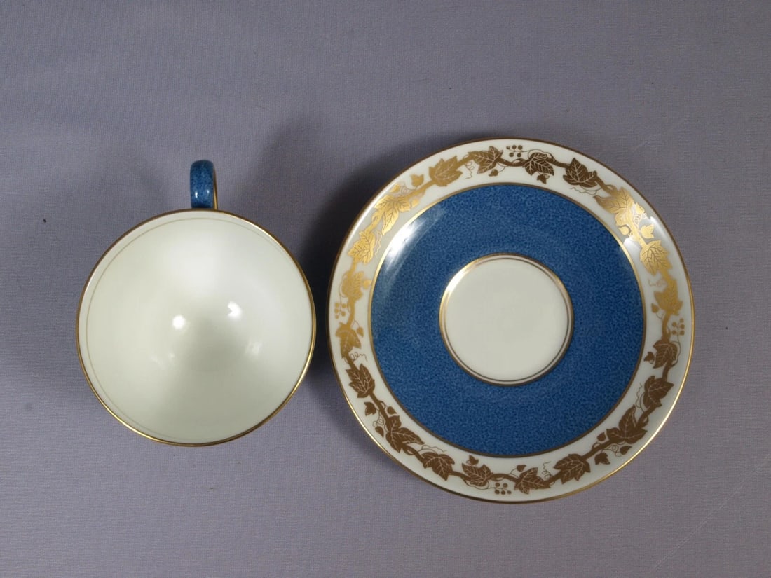 Wedgwood WHITEHALL POWDER BLUE BAND Coffee Tea Cup Saucer Plate - 3
