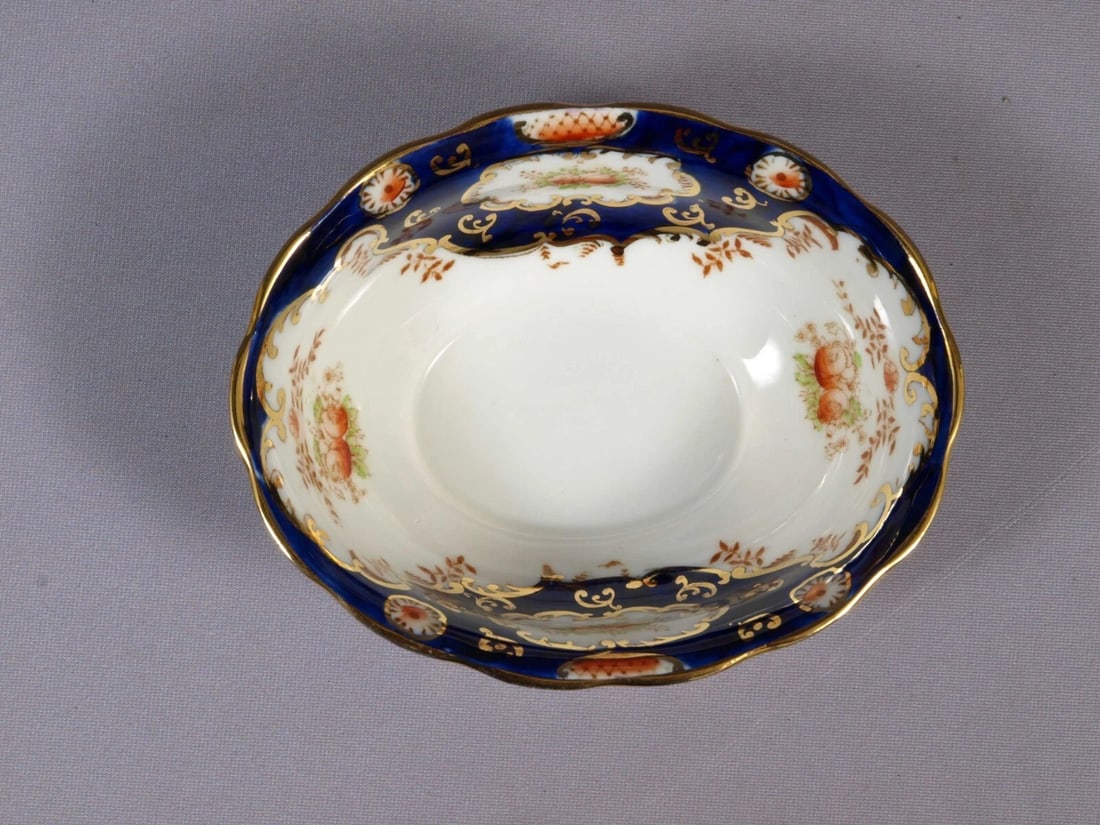 Royal Albert Crown China Heirloom STYILE IMARI Open Serving Sugar Bowl COBALT - 2