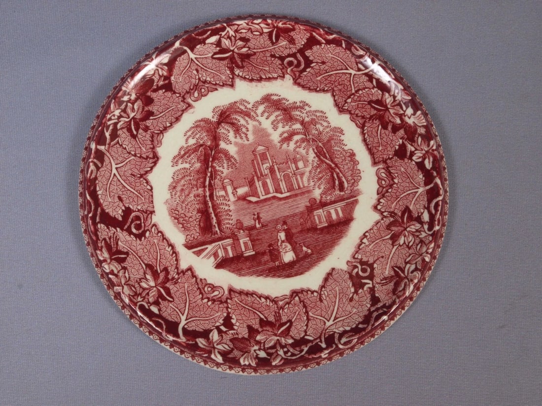 Mason's VISTA Red Tea pot Teapot Coffee Pot with Trivet England Vintage - 3