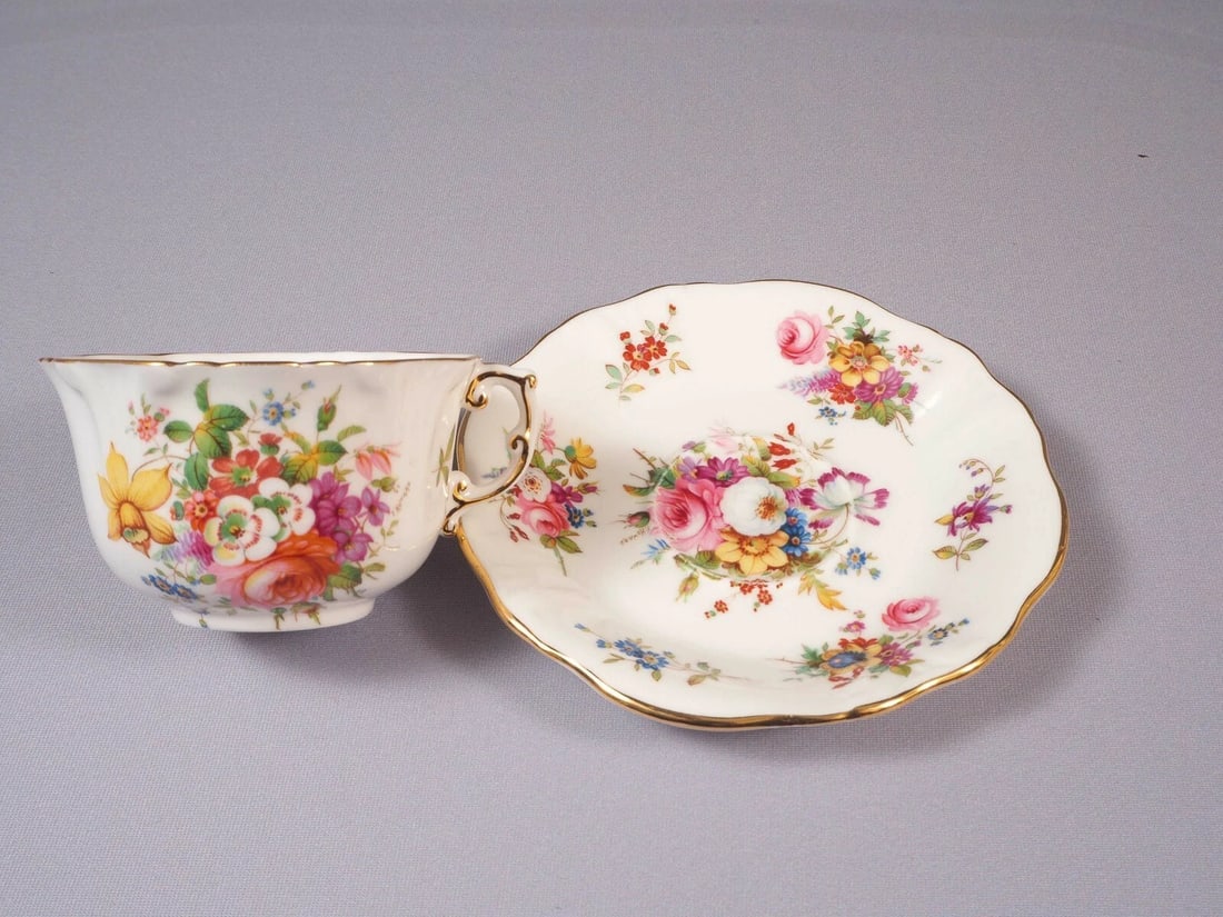 Hammersley LADY PATRICIA Signed F Howard Coffee Tea Cup Saucer Set England - 2