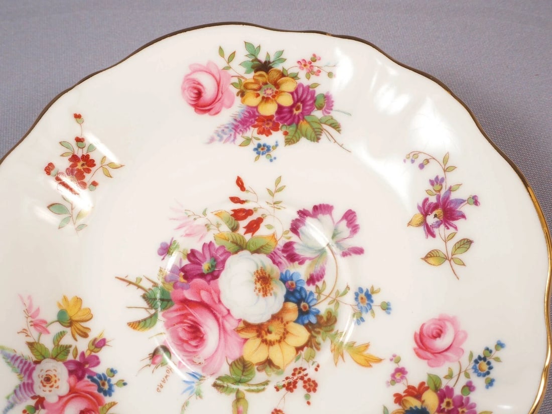 Hammersley LADY PATRICIA Signed F Howard Coffee Tea Cup Saucer Set England - 3