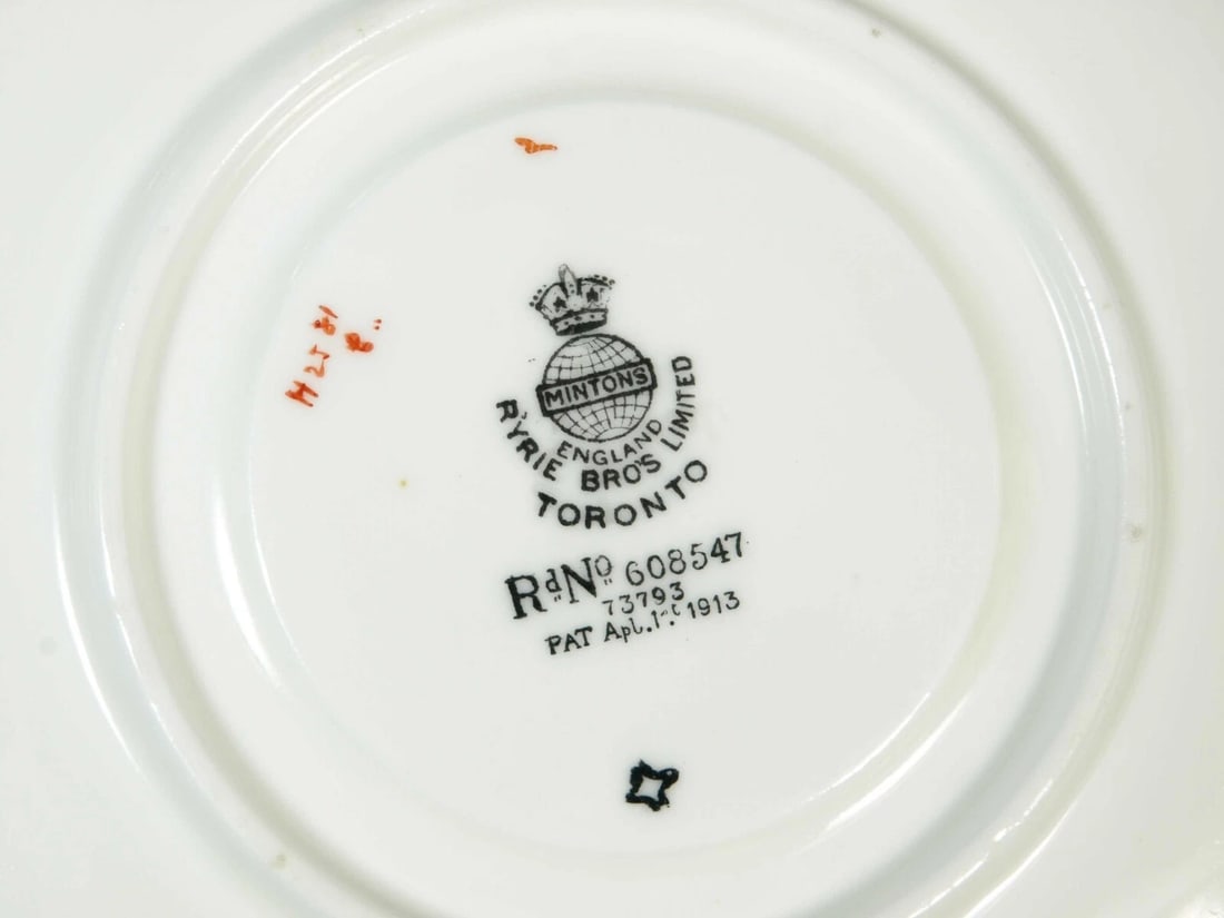 Antique Minton Adam H2581 Cofee Tea Cup Saucer Set LARGE Neoclassical 1913 - 5