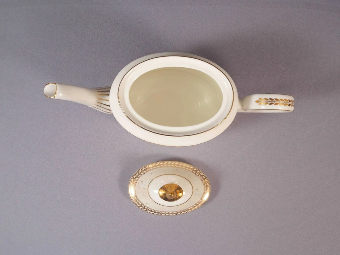 Minton ALABASTER England Coffee Tea Cups Sugar Teapot S774 - 7