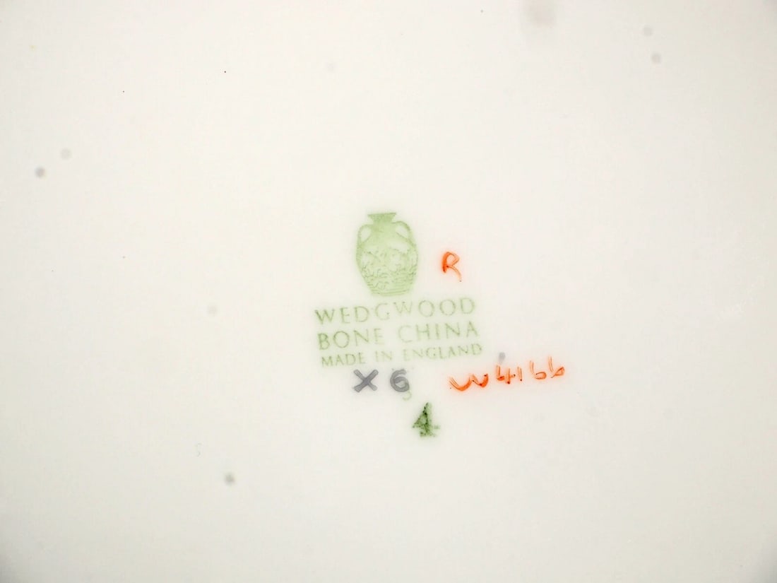 Classic Wedgwood Wild Oats W4166 Coffee Tea cup Saucer Set Platinum Silver - 3