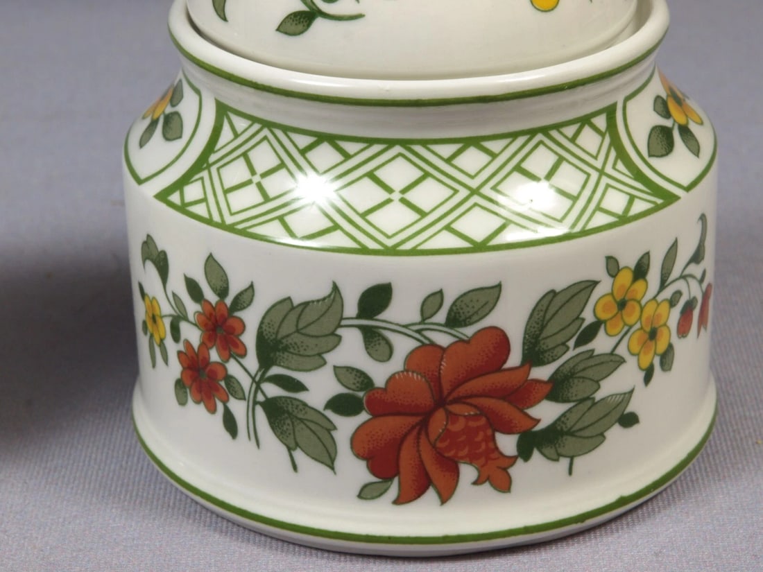 Villeroy & Boch Summer Day Sugar Bowl Creamer Milk Jug Set Germany Vintage - 3