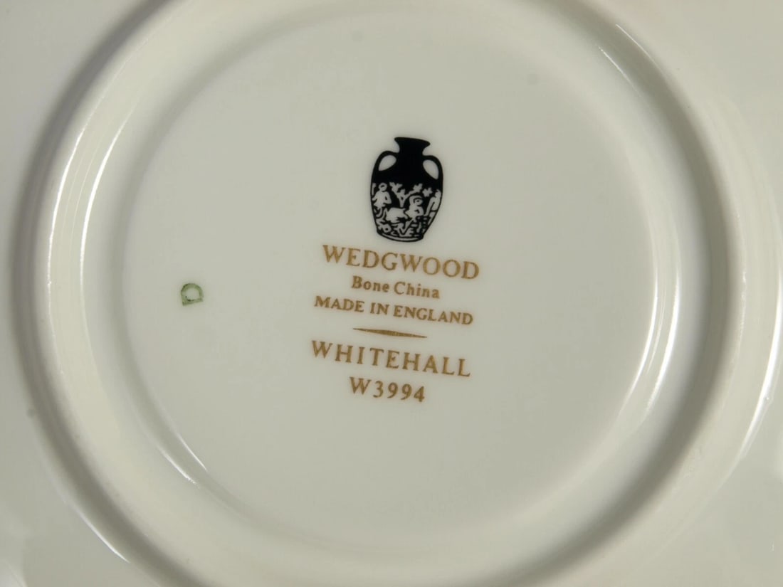 Wedgwood WHITEHALL POWDER RUBY BAND Coffee Tea Cup Saucer Plate W3994 - 4