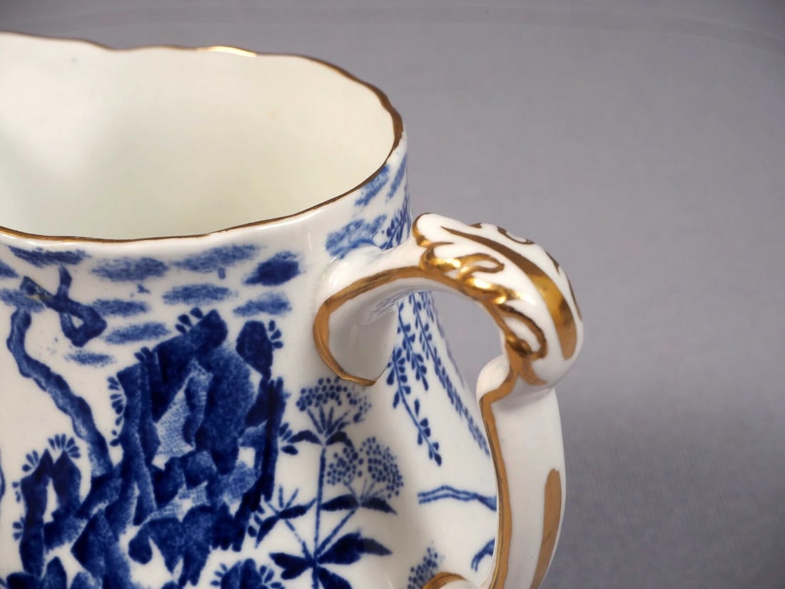 Royal Crown Derby Blue Mikado Milk Jug Creamer Open Sugar Bowl Bone china - 4