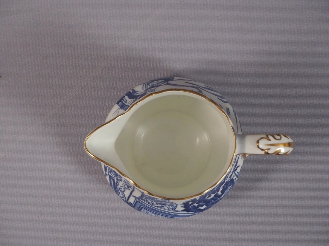 Royal Crown Derby Blue Mikado Milk Jug Creamer Open Sugar Bowl Bone china - 5
