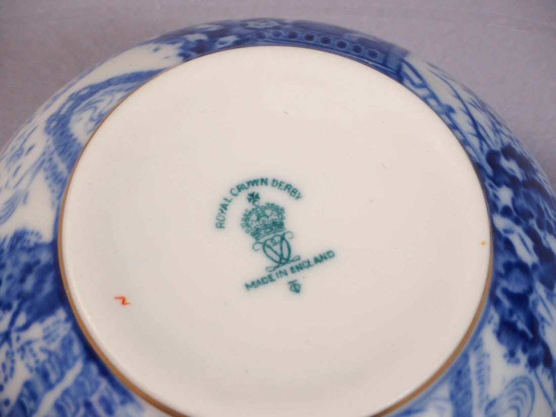 Royal Crown Derby Blue Mikado Milk Jug Creamer Open Sugar Bowl Bone china - 8