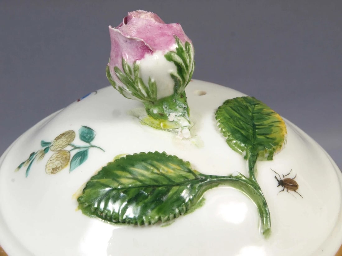 MEISSEN Tall Coffee Tea Pot Germany Antique Gold Flowers Crossed swords - 4