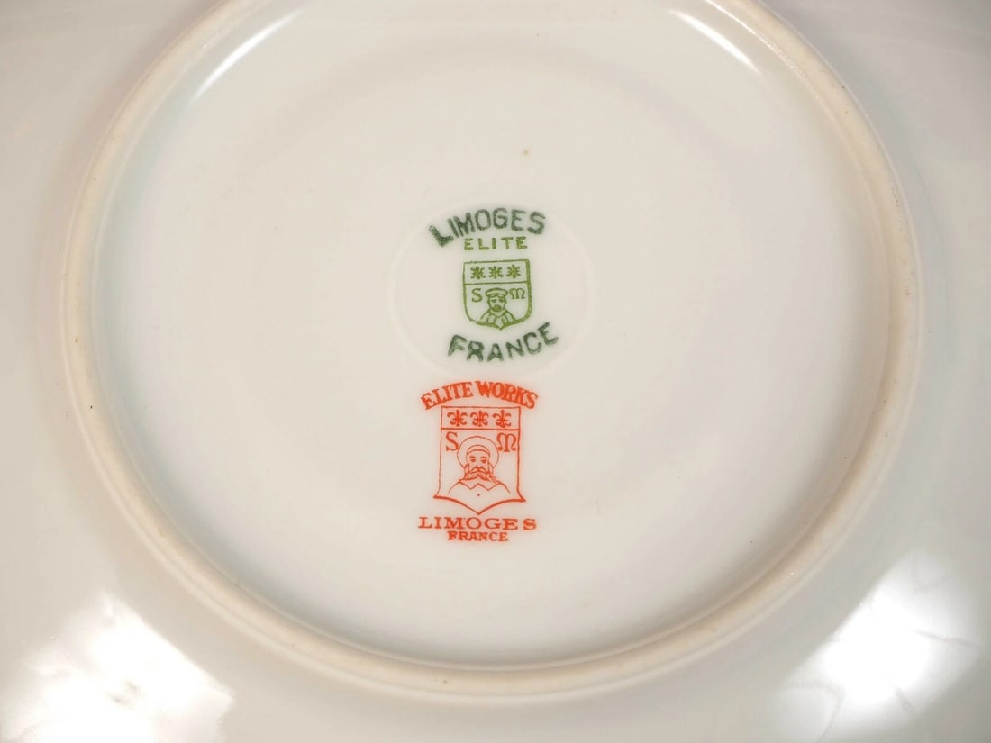 BRIDAL Rose Limoges France Bawo Dotter Elite Coffee Tea Cup Saucer Set LARGE - 4