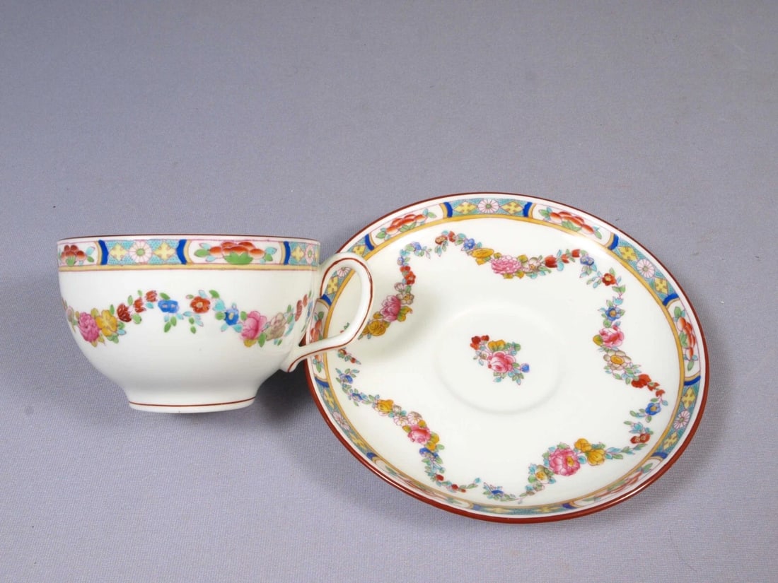 Minton Rose A4807 Older England Coffee Tea pot Creamer Sugar Cup Trivet Antique - 7