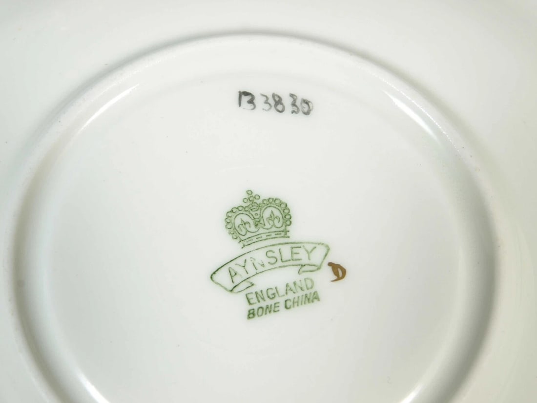 Aynsley SANDRINGHAM Gold Encrusted Coffee Tea Cup Saucer Set 3830 England - 5