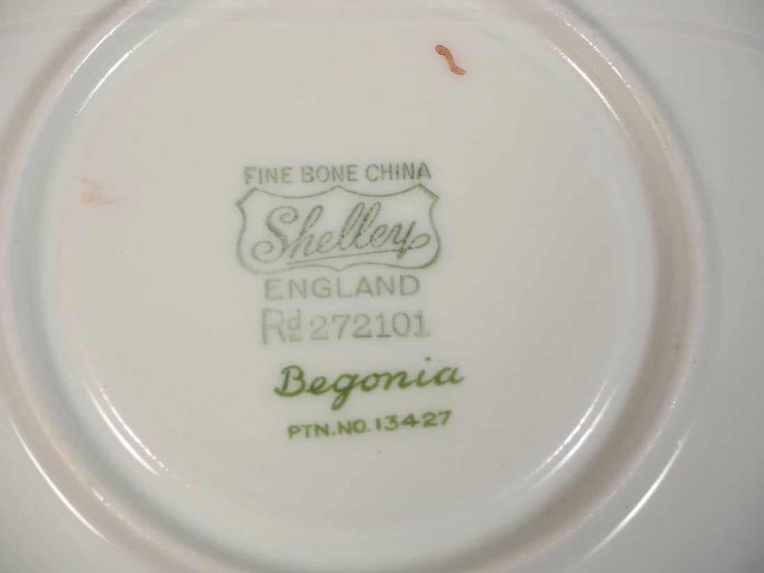Shelley Begonia Dainty Shape Tea Coffee Cup Saucer Set Bone China - 4