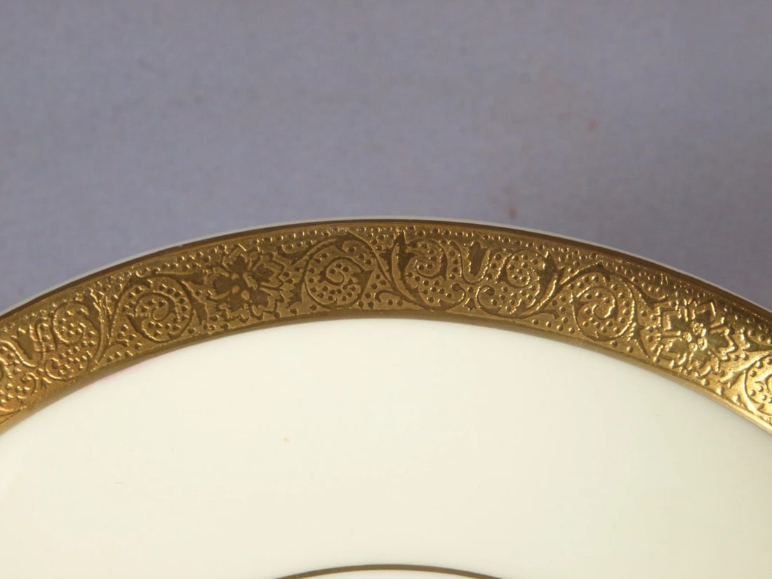 MINTON WESTMINSTER K154 GOLD Encrusted Coffee Tea Cup Saucer Set England - 4